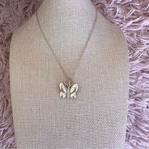 PANDORA Silver Butterfly Pendant Necklace